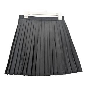 Gap Pleated‎ Micro Skirt 0 Black Front Zipper Bow Accent Mini Lightweight Office